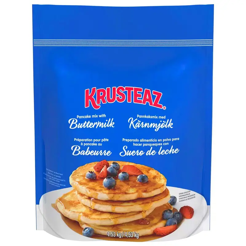 Krusteaz Buttermilk Complete Pancake Mix Just Add Water Light Fluffy Pack 4.53kg 0