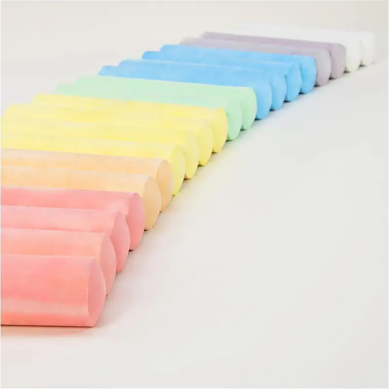 20 Giant Chalks - Extra Large Childrens Chunky Pavement Chalks - Bright Vibrant Colours - Washable, Easy Clean Outdoor Kids Garden Toys - Portable Carry Case with Handle - Ages 3 Years Plus 3