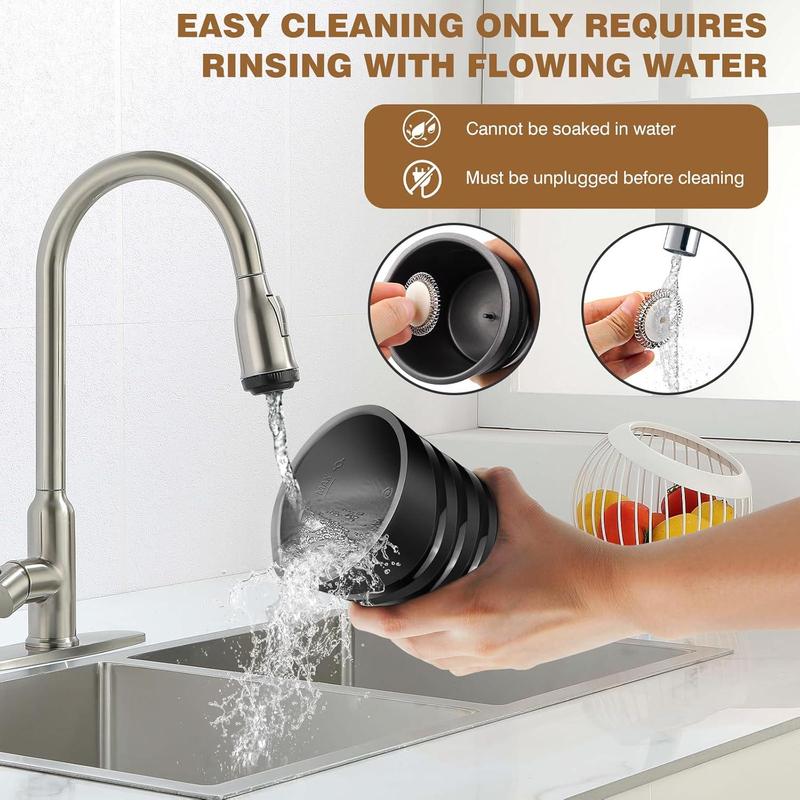 Milk Frother Electric - 4-in-1 Automatic 600ml Milk Foamer for Hot & Cold Drinks 4