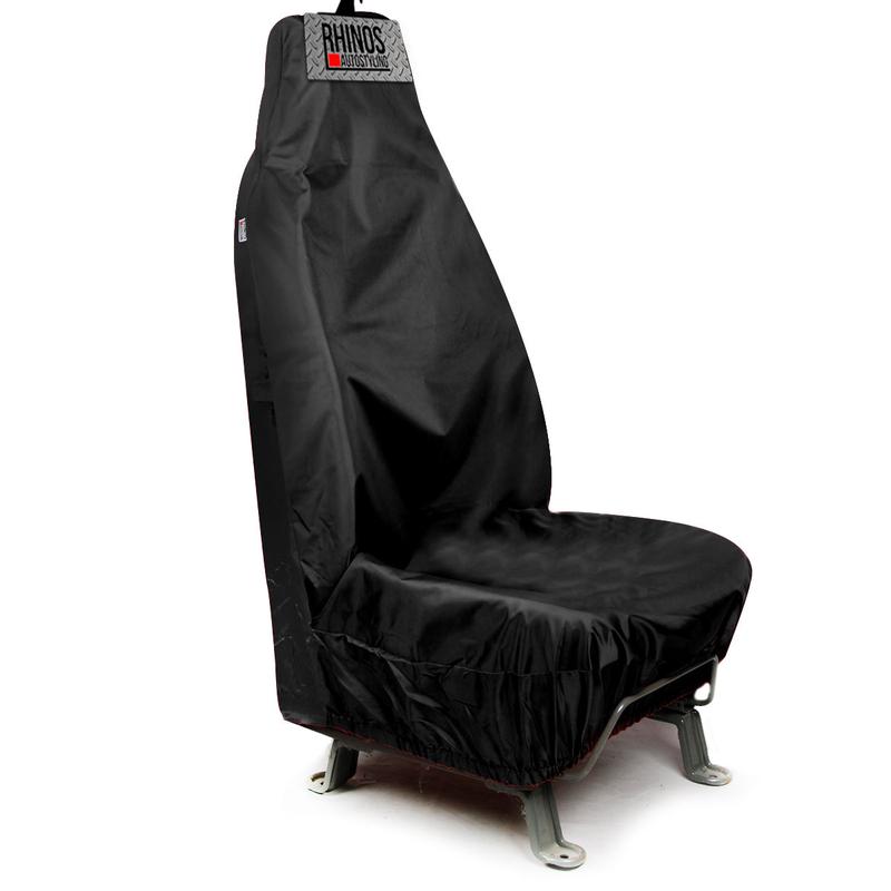 For CITROEN BERLINGO 1.6 HDi 2014 - Single Heavy Duty Driver Captain Passenger Van Car Seat Cover Protector Waterproof - BLACK - 1 x Front 3