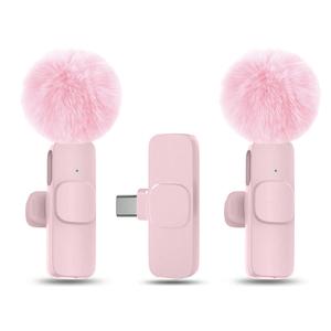 Professional Wireless Lavalier Microphone, USB Rechargeable Wireless Microphone, Plug-Play Lapel Mic for Video Recording, Teaching, Interviews, Podcast