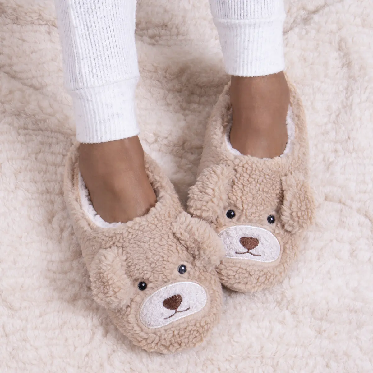 totes toasties Ladies Novelty Borg Slippers Dog