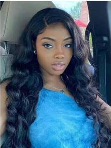 22 Inch Long Wavy Human Hair Lace Front Wigs for Women, Gorgeous Fluffy Wigs with Baby Hair, Human Hair Wigs for Party, Daily Use