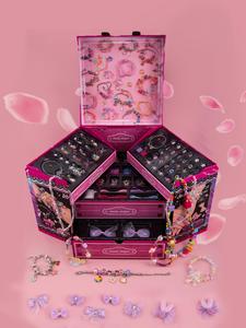 Random Colors Mixed Beaded Bow Flower Design Diy Jewelry Making Kit, Diy Jewelry Making Kit for Bracelet & Necklace, Fashion Accessories for Women & Girls, Diy Gift for Girls, Valentine's Day, Gift for Her