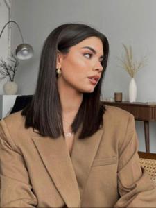 Short Straight Wigs for Women, Gorgeous Fluffy Wigs without Bangs, Human Hair Wigs for Party, Daily Use