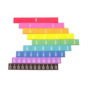 9pcs Math Teaching Fraction Strips, Fraction Problem Demonstrator, Addition Subtraction Fraction Pieces For Student Use