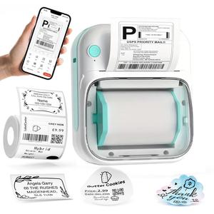 Portable Label Printer, Wireless Small Label Printer, Portable Thermal Printer, Photo Label Printer, Thermal Label Maker for Small Businesses, Offices, Homes
