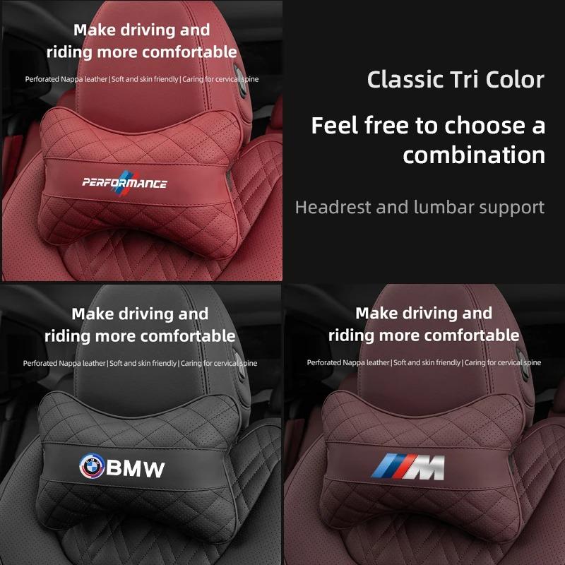 1 pcs Car Accessories Seat Headrest Neck Pillow For BMW i8 Z4 Z8 X1 X2 X3 X5 X4 X6 X7 G30 G20 G32 G11 G12 F40 F30 F20 F10 F34 F07 F44 1