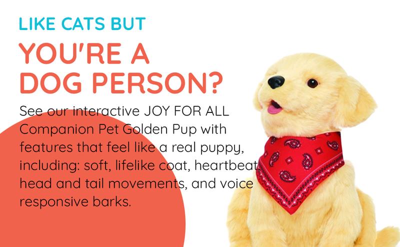Product Introduction of Ageless Innovation Joy For All Interactive Pet Cat - Lifelike & Realistic Companion with Soft Fur and Soothing Purrs, No Assembly Required - Orange Tabby 6