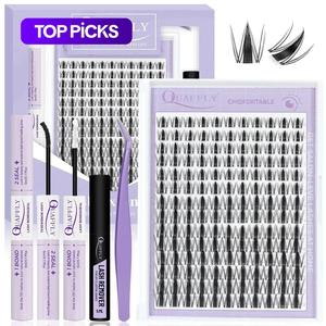 Fairy Lash Clusters Kit Eyelash Extensions Set, Manga Eyelash Clusters Eyelash Bond Glue Remover Tweezers, Diy Spider Eyelash Extensions Kit, Individual Fake Eyelashes Clusters Kit, Lashes Clusters, Wispy Eyelash Clusters #TOP PICKS