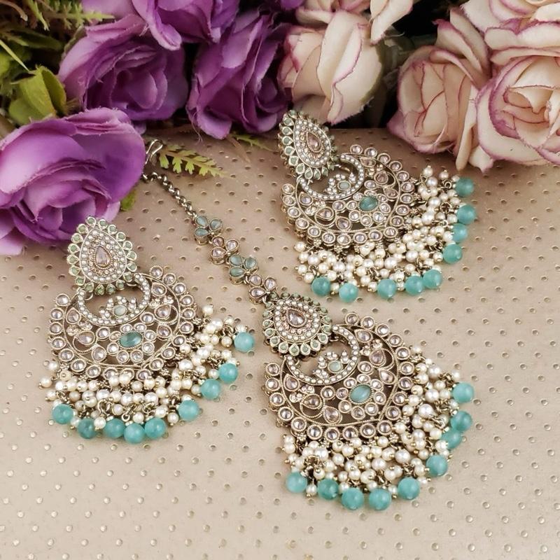 Tikka & Jhumka (Different Designs!) punjabi jewellery desi pakistan pakistani indian jewelry polki jewellry mehndi i wedding kundan stone necklace 1