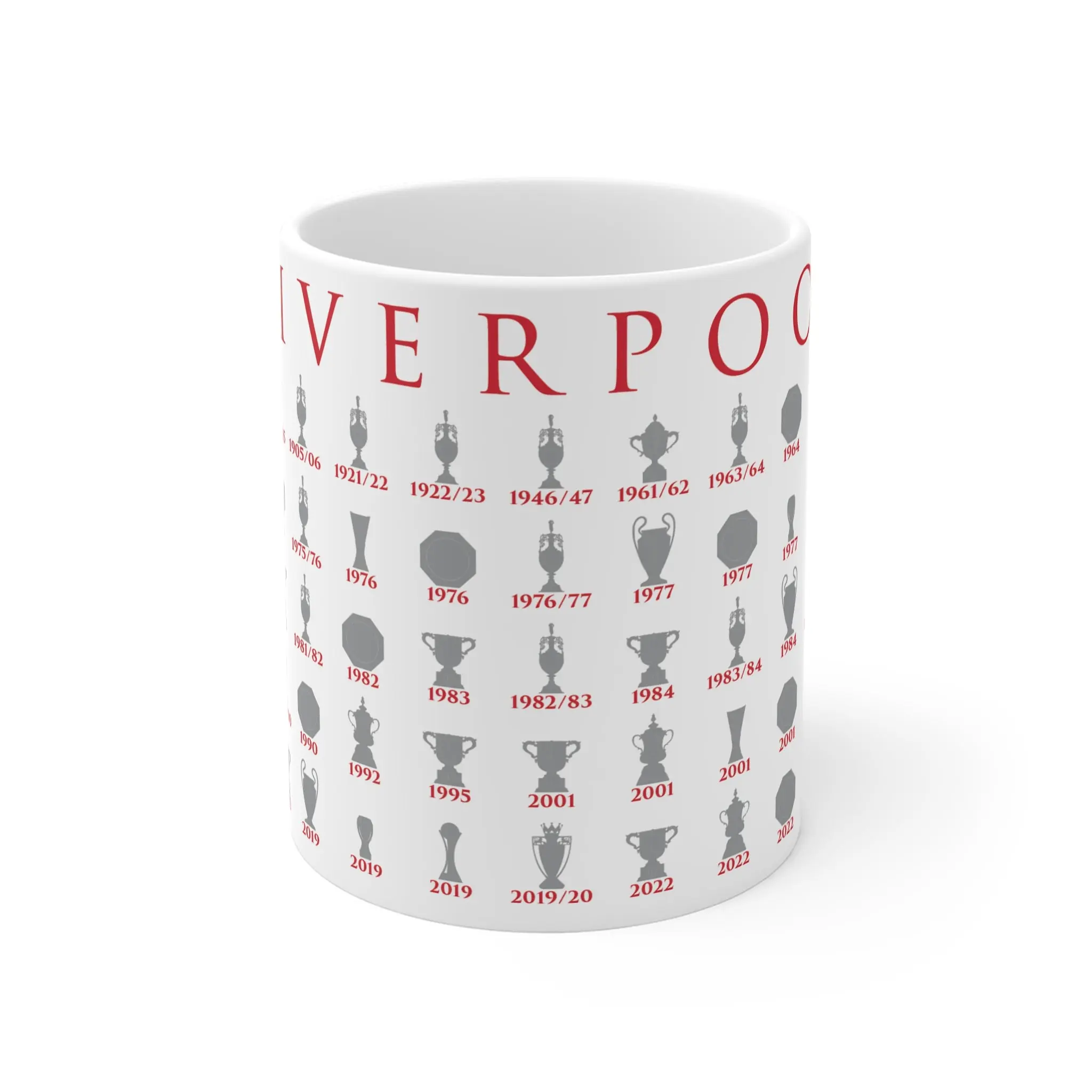 Liverpool Trophies Collection Mug - White Ceramic Drinkware