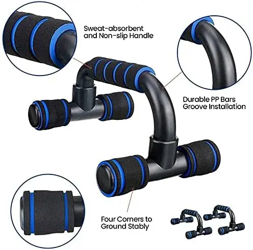 7-IN-1 Ab Roller Wheel Set – Complete Home Gym Fitness Equipment with Push-up Bars, Resistance Band, Skipping Rope, Hand Grip & Knee Pad – Perfect Father’s Day Gift  Transform your fitness routine with this 7-IN-1 Ab Roller Wheel Set, 2