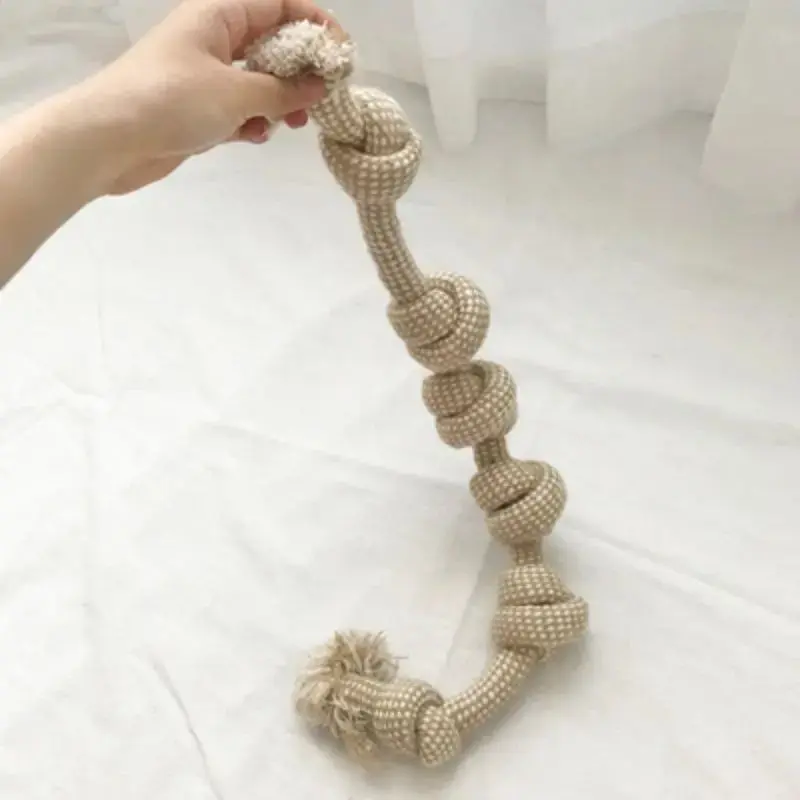 1Pc Cat Dog Knot Toy Cleaning Teeth Grinding Teeth Interest Interactive Wear Resistant Knot Toy Play Entertainment Pet Supplies 8