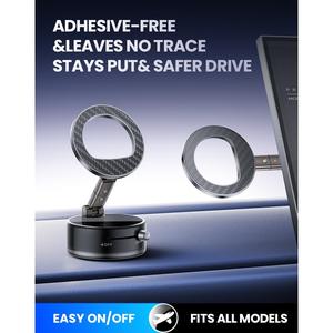 A7Rotating Magnetic Vacuum Mount is a Multi-Scene"Perspective Freedom Tool" Strong Magnetic Adsorption+Anti-Shake Black Technology, Three-Axis Panoramic Adjustable Support 360° Multi-angle Rotating Foldable, Suitable for Driving, Office, and Wall Mounting