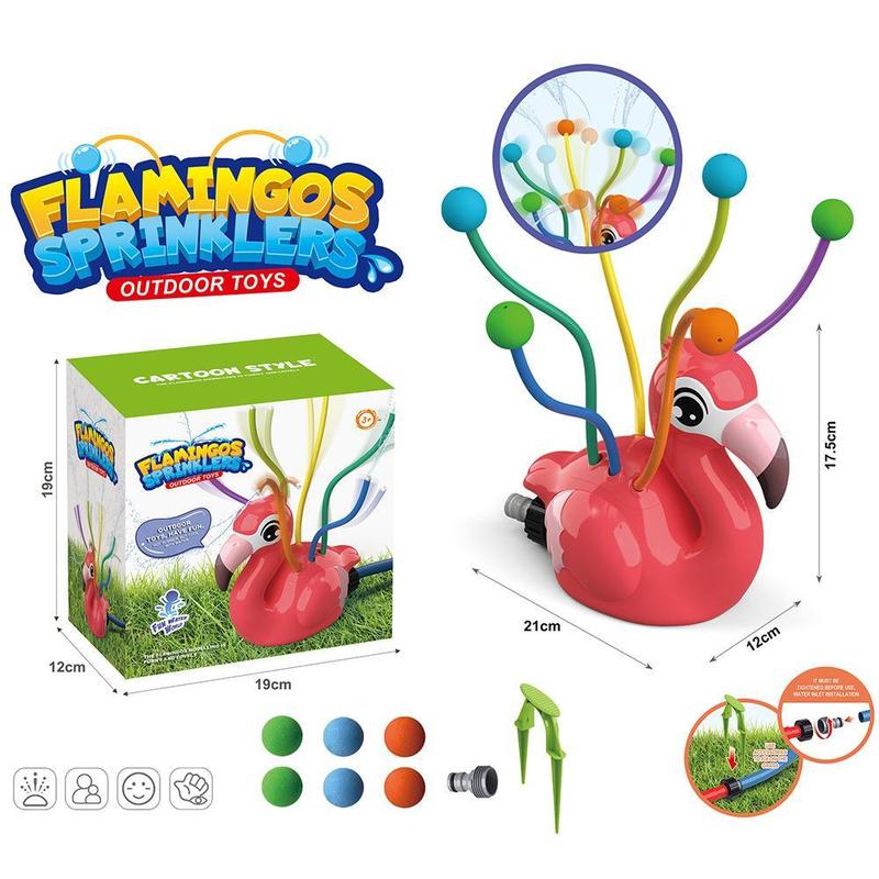 Product Introduction of New Summer Outdoor Flame Bird Caterpillar Sprinkler Animal Rotation Swinging Sprinkler Lawn Water Playing Children's Toy 2