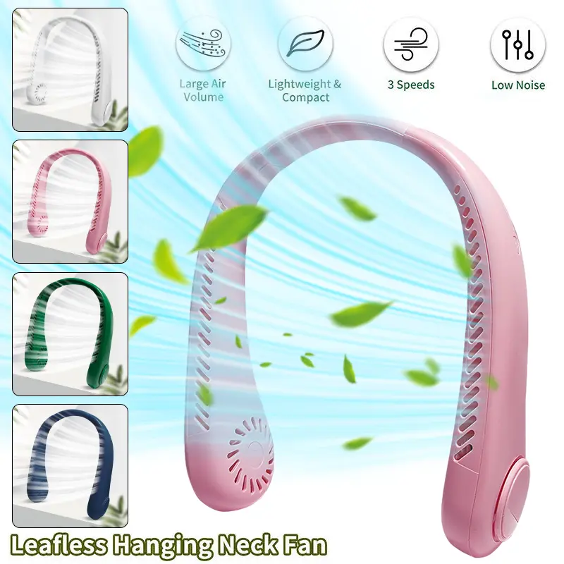 Neck Fan USB Portable Neck Fan Rechargeable Portable Cooler Neckband Bladeless Free Shipping Free UK Delivery neck  fan  air  cooler neck  fan 4