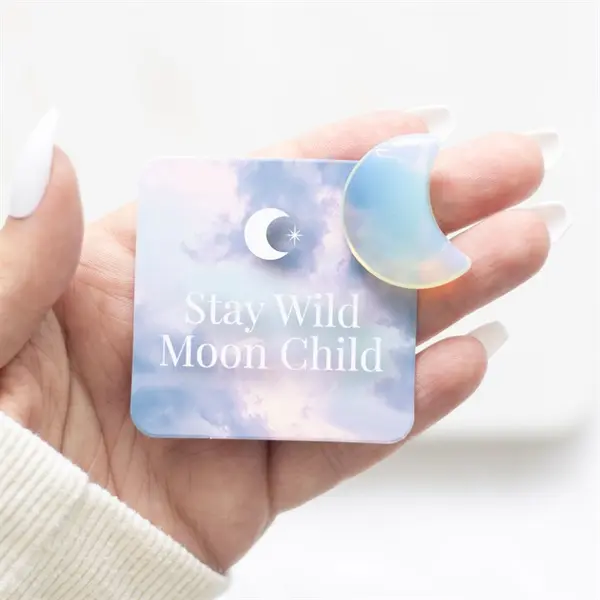 Stay Wild Opalite Crystal Moon in a Bag 3