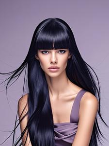 Fashion Straight Human Hair Wigs with Bangs, 180% Density Natural Black Remy Scalp Top Full Machine Made Wigs, Glueless Wigs for Women Daily Use