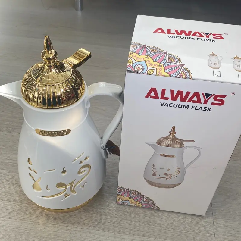 Vacuum flask  white 1.0L 24 hours  hot and cold 0
