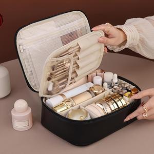 Makeup Tool Storage Bag, 1 Count Large Capacity Makeup Organizer, Travel Cosmetic Bags Makeup Containers, Zipper Makeup Organizer Pouch, Versatile Storage Bag for Travel