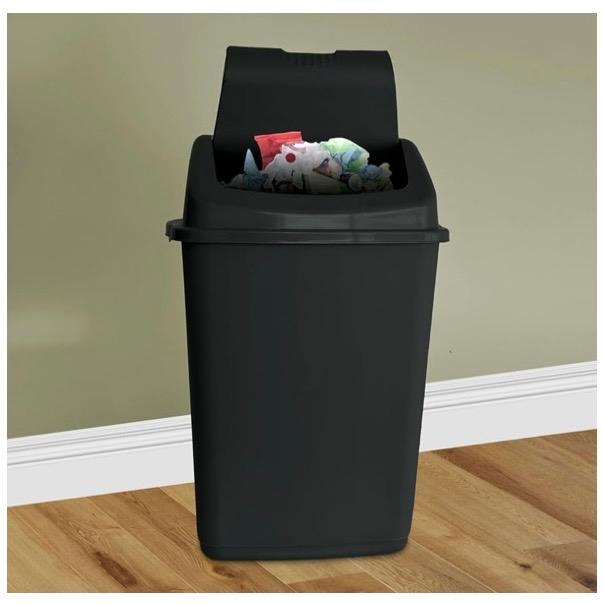 VTL 60 Litre Black Plastic Swing Bin Durable For Kitchen And Home Waste Room 7