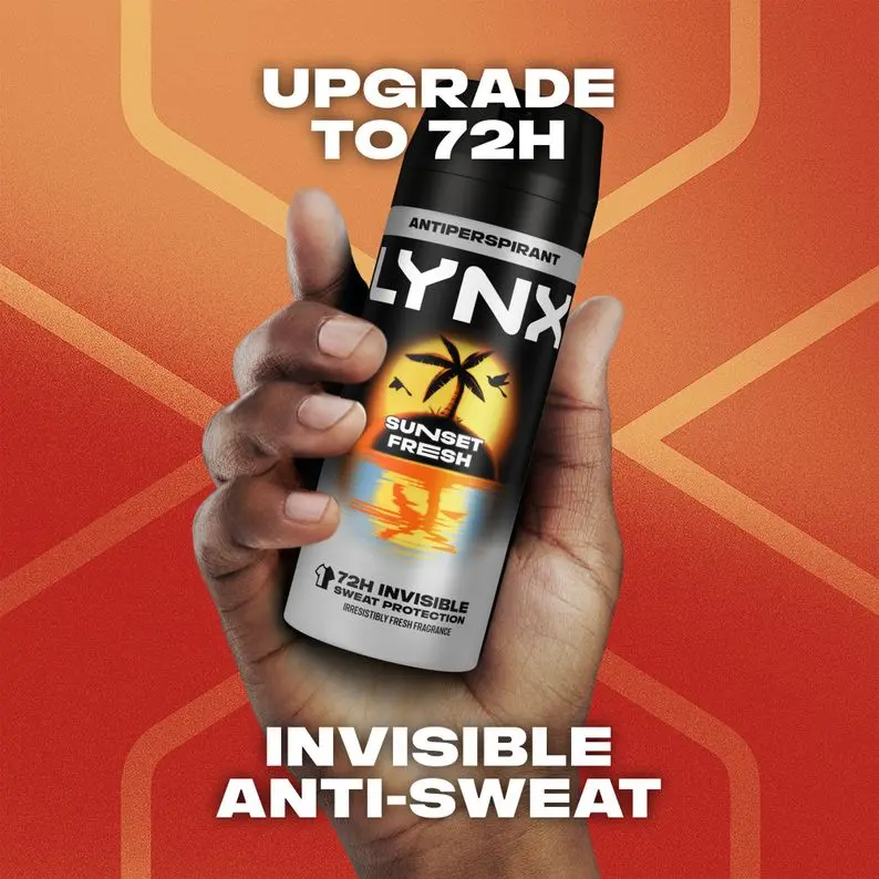 Lynx Sunset Fresh 72h Mango & Mandarin Anti-Perspirant Deodorant Spray 150ml 2