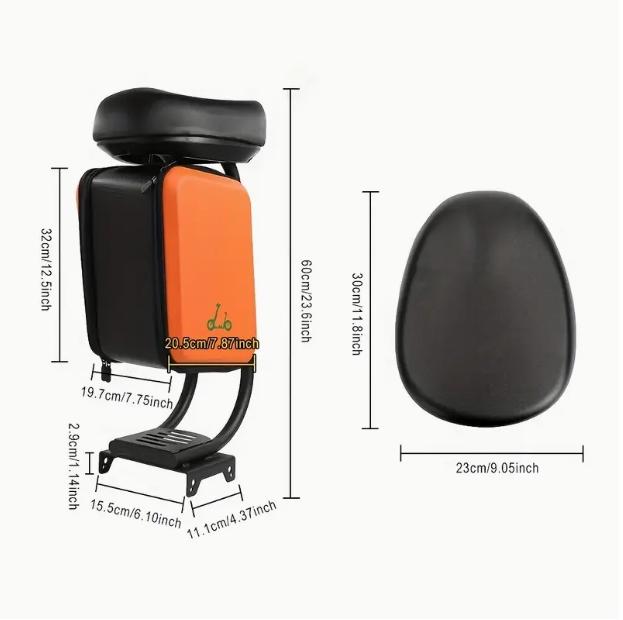 The upgraded multifunctional storage seat is suitable for NS-9400, 9500 electric scooters. The widened and thickened riding soft bag is comfortable and shock-absorbing. 6