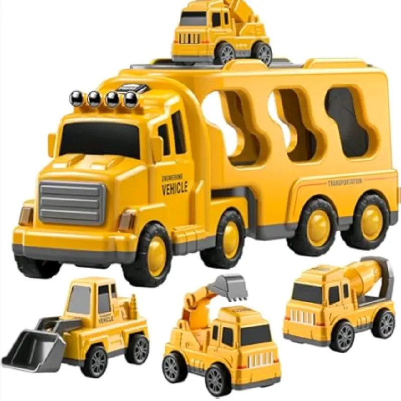 Toy Engineering Truck with Pull Back Cars - Classic & Novelty Toy Vehicles 0