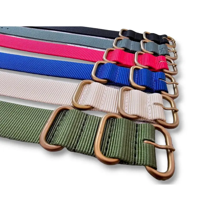 Military Nylon Watch Strap Bronze PVD Buckle 20mm 22mm 1