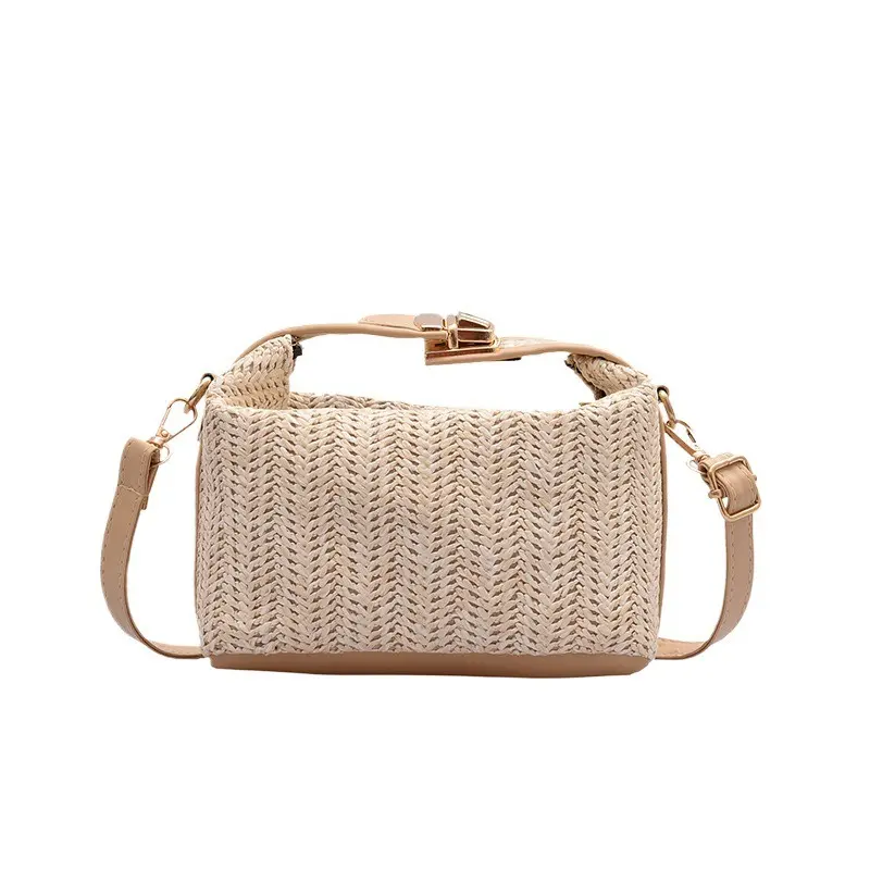 2025 New Straw Handbags, Summer Beach Bag,Crossbody Rattan Bag Vacation Woven Clutch Purses, Back To School Crossbody Bag for Women, Everyday Shoulder Bag,Summer Must Haves, Versatile Patched Design Handbags,Gifts for Wife Girlfriend Daughter