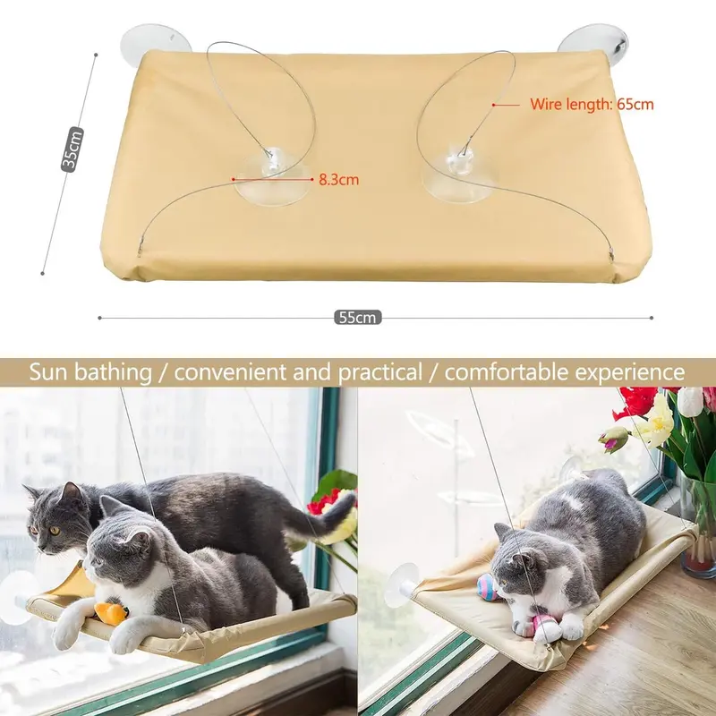 Heavy Duty Safety Cat Shelves - Cat Bed Window Hammock Cozy Perch for Cats 4
