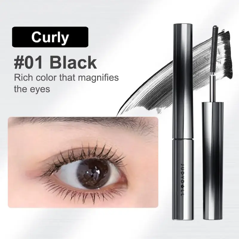 JUDYDOLL 3D Curling Eyelash Iron Mascara 6°Classic Design #01 Black Waterproof Curling Exquisite Quick dry & Long Lasting - Cosmetic, Makeup, Mascara