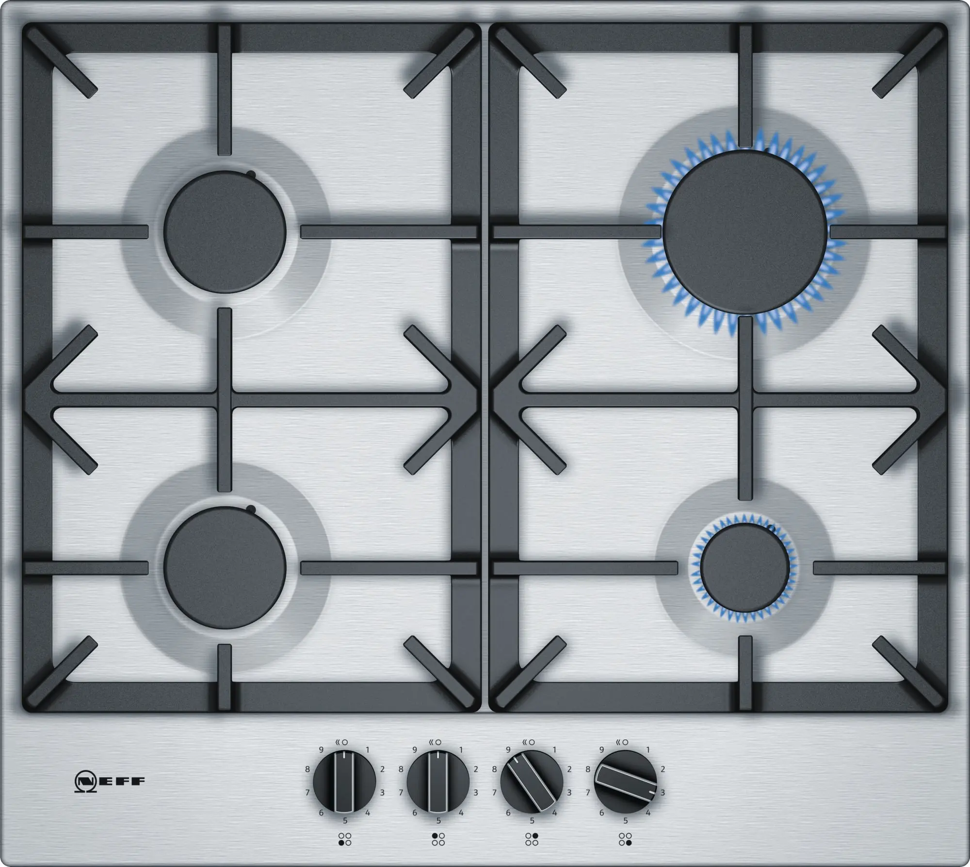 NEFF N70 T26DS49N0 58 cm Gas Hob - Stainless Steel