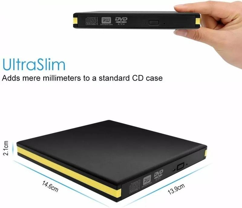 USB Interface Dual Layer Pop-Up Mobile External DVD Drive -RW for Various Make and Models 1