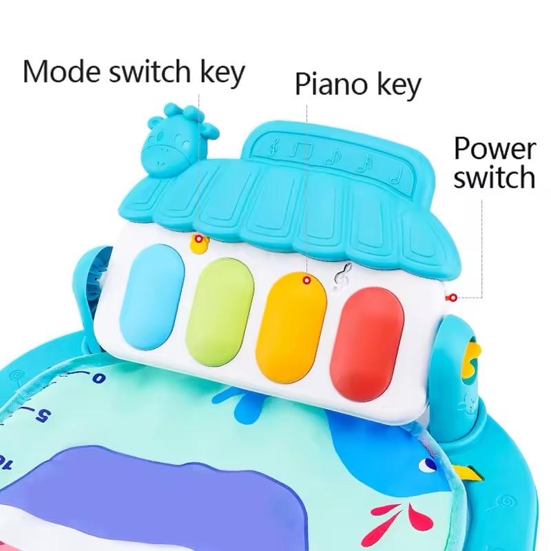 Baby Fitness Stand Music Play Gym Activity Toys Newborn Piano Crawling Blanket Pedal Game Pad Early Education 0-36 Months Gifts 1