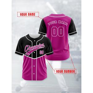 Free Customization of Name and Number, Personalized Color Baseball Jersey, Team Jersey, Dance Suit Top, Universal for Adults and Children