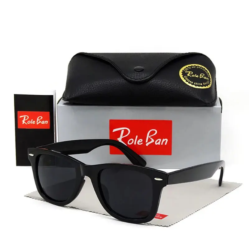 Classic Square Polarized Sunglasses Men Women Retro Black Sun Glasses Male Female Fashion Summer Anti Glare Driving Shades Bans