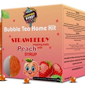 Strawberry Popping Balls with Peach Syrup (280g)