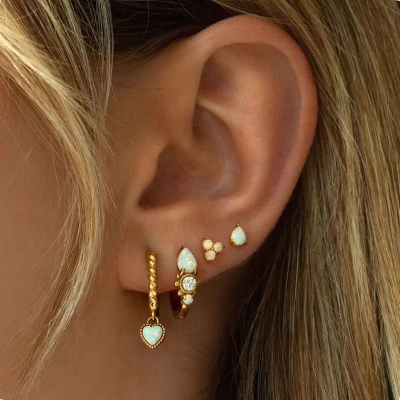 Tilly Opal Hoop Earrings 1