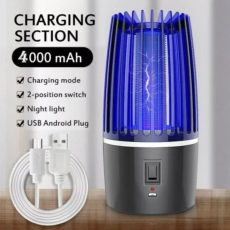 Electric Mosquito Killer Lamp Powerful UV Bug Zapper, Rechargeable Fly Insect Trap Indoor & Outdoor Mosquito Trap, UK Plug Insect Killer, Fly Zapper, Mosquito Zapper, Bug Killer, Insect Trap, Mosquito Lamp, Fly Lamp, Bug Lamp, Insect Killer Lamp 7