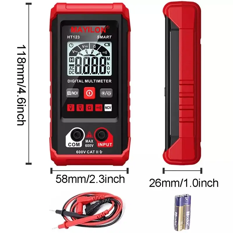 Professional Digital Multimeter Voltmeter Ohmmeter Ammeter Multi Tester Meter 2