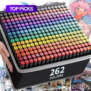 Professional Dual-Headed Drawing Markers, Permanent Sketch Pens for Art, Comics, School Supplies, Halloween & Christmas Gifts