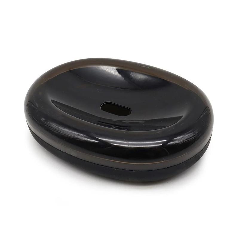 Modern Non-Slip Soap Dish in Jet Black/Slate Grey - Space-Saving Design for Bathroom and Kitchen - Lightweight, Shower, Household, Hand wave  mat  bath  tub jacuzzi  bathtub  mat self  cleaning  toilet self  cleaning  toilet 1