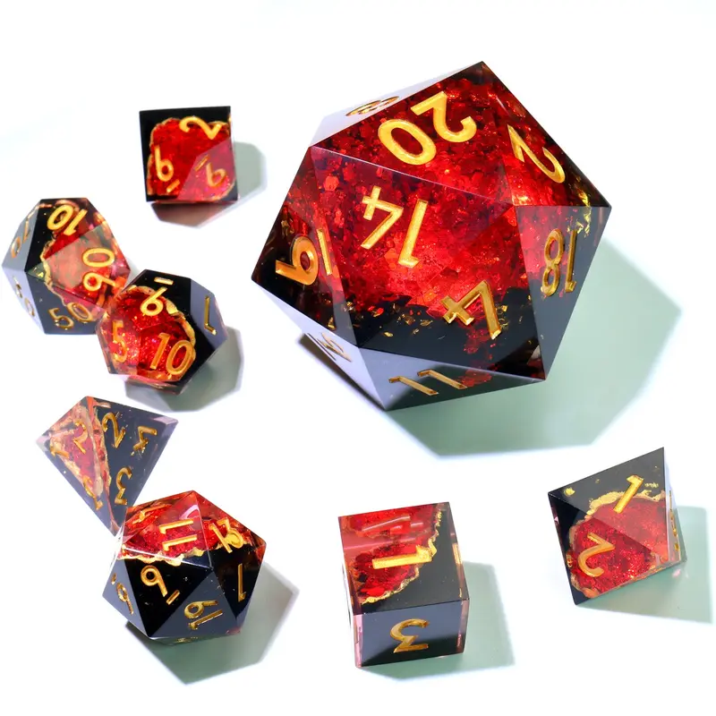 Crimson Abyss | 50mm D20 | Oversized Geode Dice 2