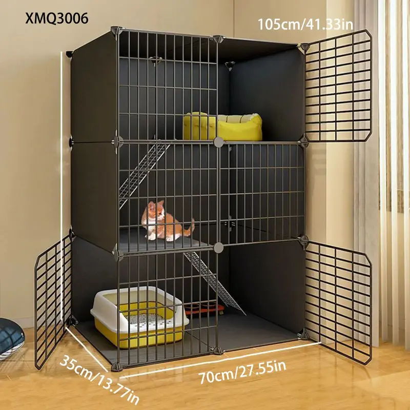 Cat Cage, Household Indoor Cat Nest, One Bedroom and One Bathroom with Cat Toilet, Special Cat House, Empty Cage, Cat Villa 3