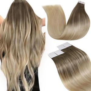 LaaVoo Tape in Hair Extensions Human Hair Highlights Solid Tape in 20 Counts