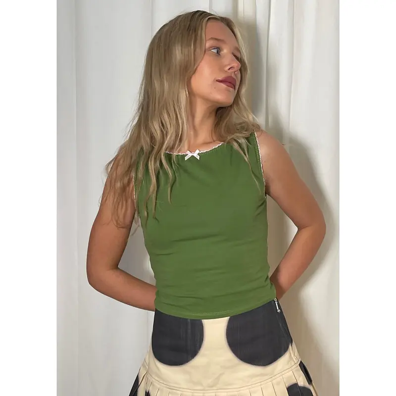 Green & Pink Audrey Tank 0