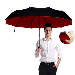 Double Layer Umbrella, 1 Count 10-rib Manual Folding Umbrella, Portable Umbrella for Men & Women, Umbrella for Rain & Sun