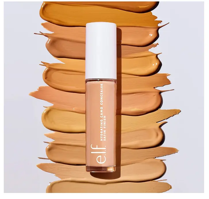 e.l.f. Hydrating Camo Concealer, Satin Finish, Conceals, Corrects & Highlights, Light Beige, 0.203 Fl Oz (6mL) 1